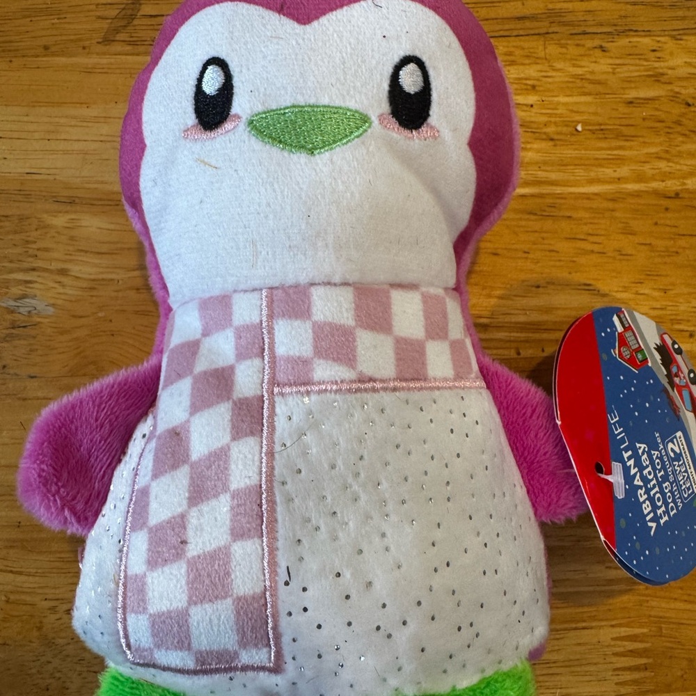 Vibrant Life Pink and Green Penguin Toy